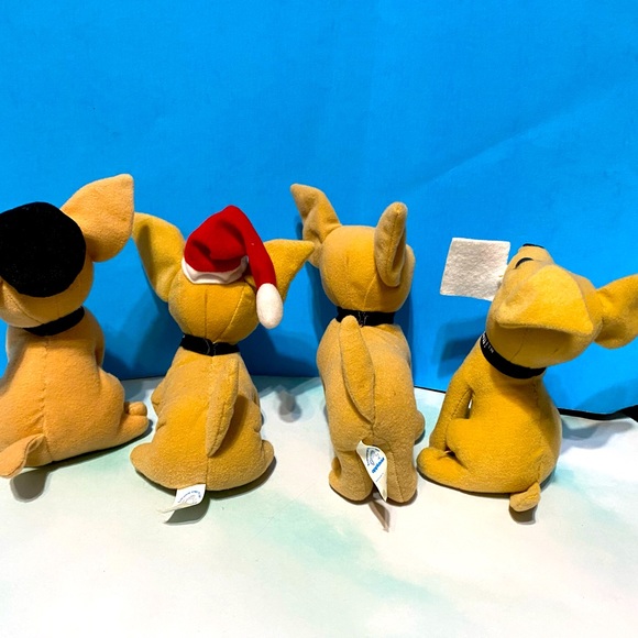TACO BELL VINTAGE 90’s PUPPY DOG PLUSH CHIHUAHUA’S SET OF 4 (1) TALKING APPLAUSE - Picture 12 of 14